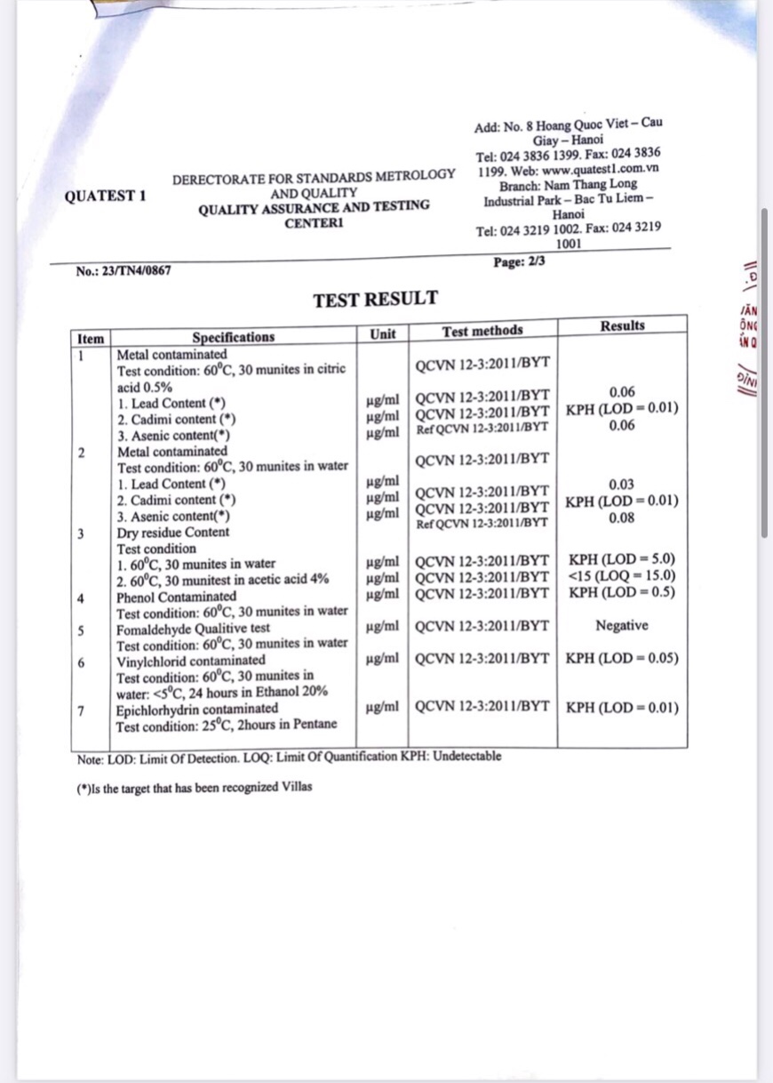 chứng nhận quartest