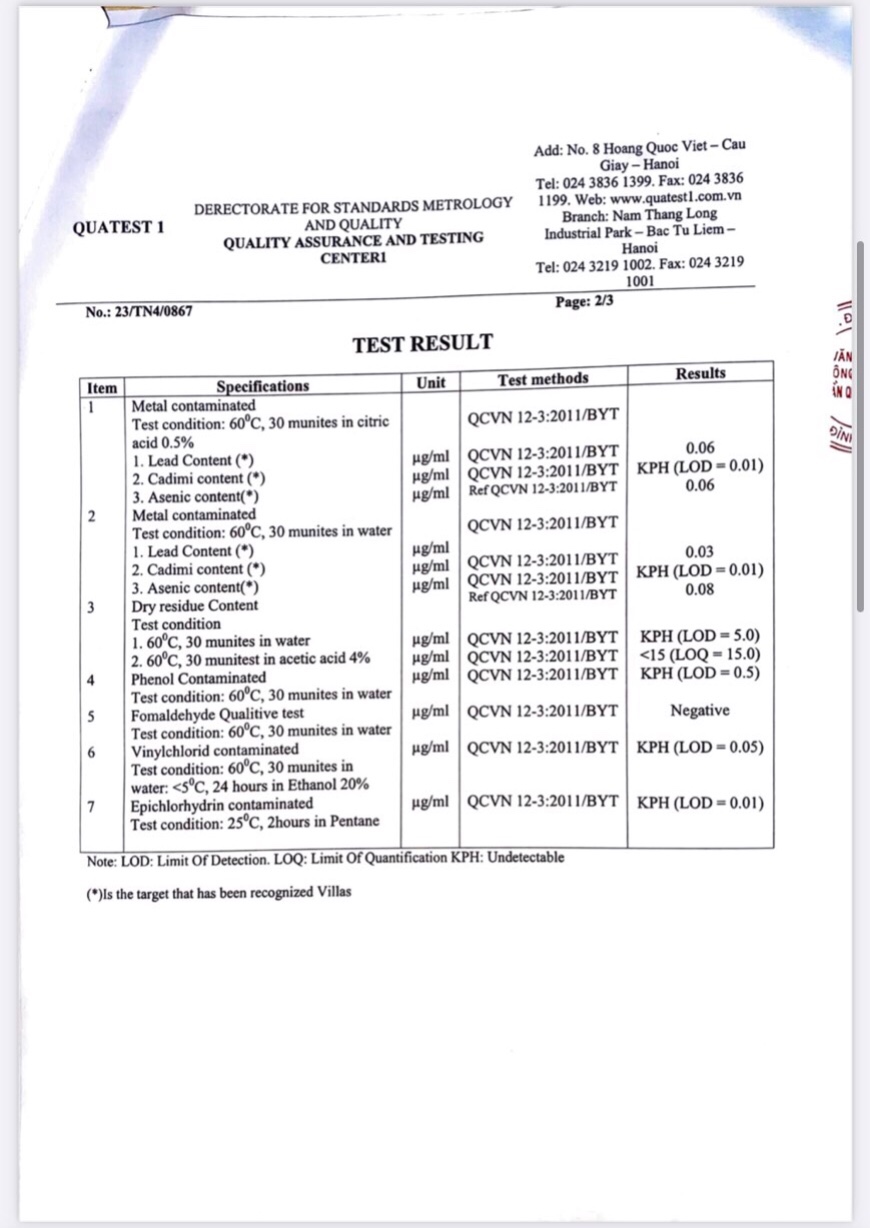 chứng nhận quartest 2